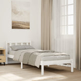 Extra Long Bed Frame without Mattress White 90x220 cm Solid Wood Pine 852445