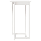 Bar Table White 60x60x110 cm Solid Wood Pine 822178