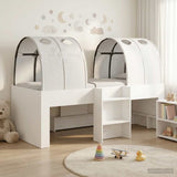 Bed with Tunnel 3 pcs White Engineered Wood 3423575