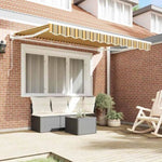 Retractable Awning Manual Multicolour Stripe 350x200 cm Fabric 3329703