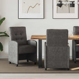 Dining Chairs with Wheels 2 pcs Black 57 x 67 x 98 cm 42017892