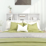 ZNTS Headboard Cabinet High Gloss White 140x19x103.5 cm 811868