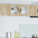 Wall Glass Cabinet LUCCA Sonoma Oak 80 x 31 x 40 cm 884947