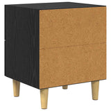 Bed Cabinet 2 pcs Black Oak 40 x 35 x 47.5cm Engineered Wood 880554