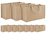 Jute Handbags 10 pcs Natural 42 x 33 x 19 cm 100% Tossa Jute 42012276