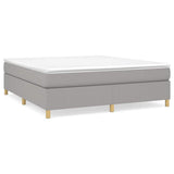Box Spring Bed Frame Light Grey Super King Fabric 3121211