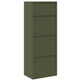 Storage Cabinet 2 pcs Olive Green 60 x 40 x 160 cm Steel 3438751