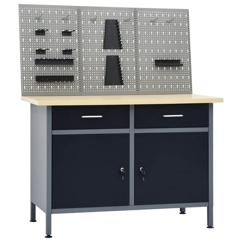 Workbench with Three Wall Panels 3053428