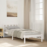Extra Long Bed Frame without Mattress White 100x220 cm Solid Wood Pine 852447