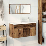 ZNTS 3 Piece Bathroom Furniture Set Old Wood Engineered Wood 3328911