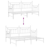 Daybed Frame White 80 x 200 cm Steel 42002678
