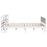 Bed Frame with Headboard without Mattress White 120x190 cm Small Double 3306075
