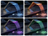 Pool Waterfall with RGB LEDs Stainless Steel 63.5 x 29 x 51 cm 42039236
