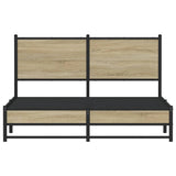 Metal Bed Frame without Mattress Sonoma Oak 150x200 cm King Size 4007888