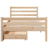 Bed Frame without Mattress 100x200 cm Solid Wood Pine 3301606
