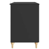 Desk with Shelf Black 142.5 x 50 x 75 cm Engineered Wood 3414577