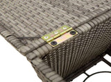 Propane Tank Cover Table Grey 40x40x60 cm Poly Rattan 366296