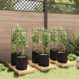 Tomato Cages with Plant Bags 6 pcs 116 cm Steel and PP 3281488