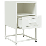 ZNTS Bedside Cabinet White 36x39x60.5 cm Steel 846564