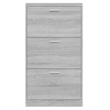 Shoe Cabinet Grey Sonoma 59x17x108 cm Engineered Wood 342532