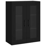 Wall Mounted Cabinets 2 pcs Black Engineered Wood 3197962