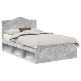 Bed Frame Concerte Grey 135 x 190 cm Solid Pine Wood 3413320