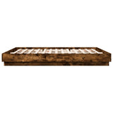 Bed Frame without Mattress Smoked Oak 200x200 cm 3209832