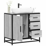 ZNTS Bathroom Sink Cabinet Grey Sonoma 65x33x60 cm Engineered Wood 849277