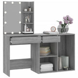 LED Dressing Table with Cabinet Grey Sonoma Engineered Wood 3120186