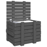 Storage Box Grey 58x40.5x42 cm Solid Wood Pine 824995