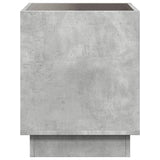 ZNTS Coffee Table with Infinity LED Concrete Grey 40x40x50 cm 847647