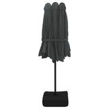 Garden Parasol Anthracite Polyester Double-head Foldable 362947