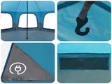 Family Tent Blue 5-Person 185T Polyester with PU Coating 42017395