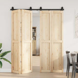 Sliding Door Hardware Kit 183 cm Steel Black 4009740