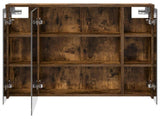 Bathroom Mirror Cabinet Smoked Oak 73.5 x 16 x 62.5 cm 889171