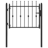 Fence Gate HORST 100 x 75 cm Metal Black Lockable 42034043