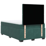 Box Spring Bed with Mattress Dark Green 120x190 cm Small Double Velvet 3290873