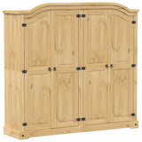 Wardrobe "Corona" 194x52x186 cm Solid Wood Pine 4012162