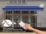 3 x 2.5m Electric Awning with LED Light and Remote Controller, Aluminium Frame DIY Retractable T3398P315947