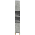 ZNTS 3 Piece Bathroom Furniture Set Concrete Grey Engineered Wood 3324949