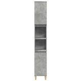 ZNTS 3 Piece Bathroom Furniture Set Concrete Grey Engineered Wood 3324949