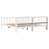 Bed Frame without Mattress White 200x200 cm Solid Wood Pine 3306589