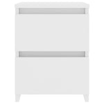 Bedside Cabinets 2 pcs White 30x30x40 cm Engineered Wood 800514