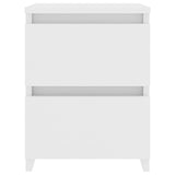 Bedside Cabinets 2 pcs White 30x30x40 cm Engineered Wood 800514