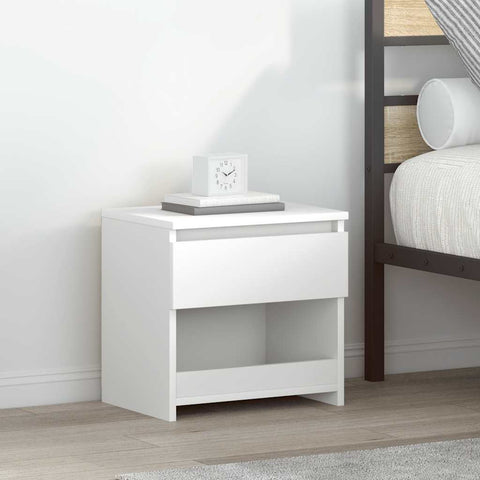 ZNTS Bedside Cabinets 2 pcs White 40x30x39 cm Engineered Wood 803444