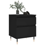 Bedside Cabinets 2 pcs Black 40x35x50 cm Engineered Wood 830655