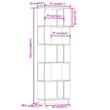 Book Cabinet/Room Divider White 51x25x163.5 cm Solid Wood Pine 814045