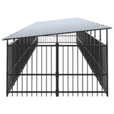 Outdoor Dog Kennel with Roof Steel 18.77 m 3124615