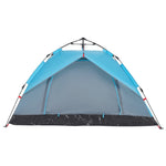 ZNTS Camping Tent Dome 3-Person Blue Quick Release 4004194