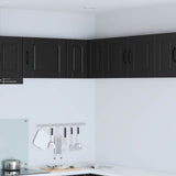 Wall Corner Cabinet PORTO Black 57 x 57 x 40 cm Engineered Wood 885306